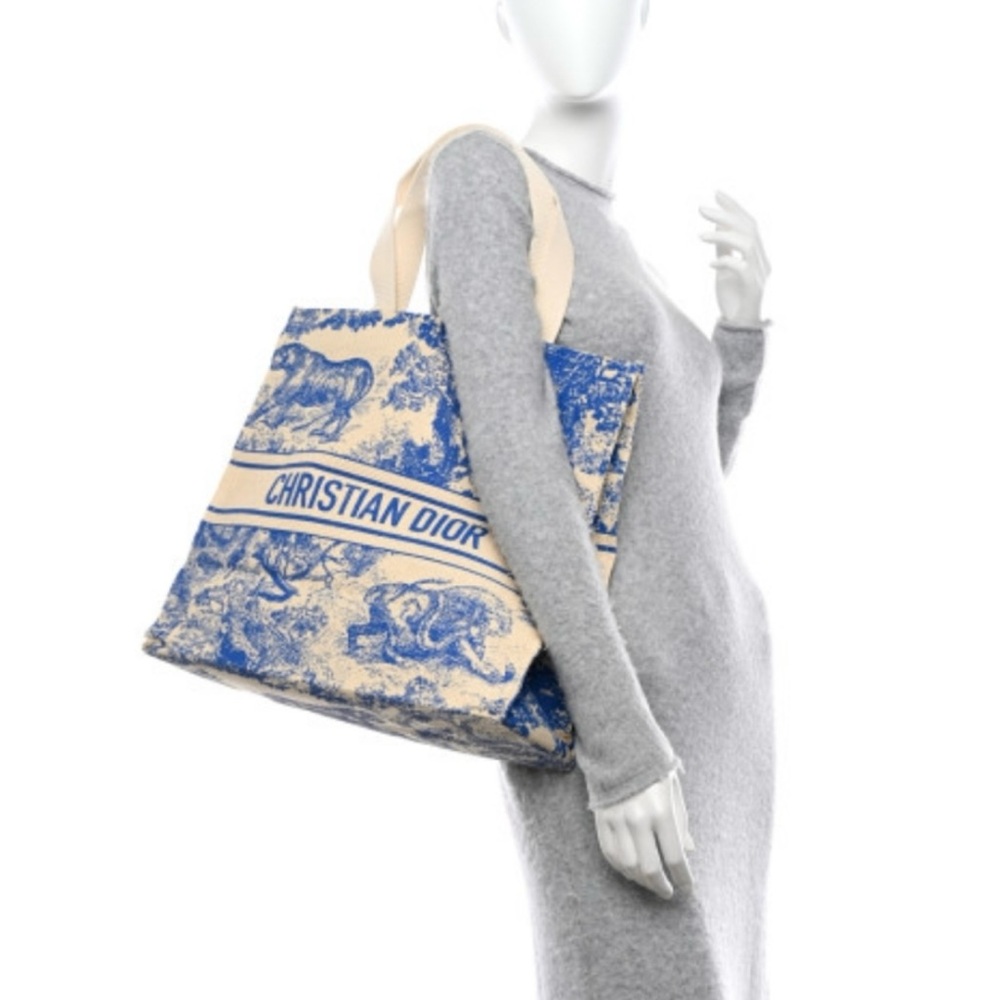 Dior Blue and Cream Tote Bag